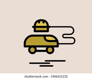 food delivery concept 2 colored line icon. Simple color element illustration. delivery concept outline symbol design from Delivery set