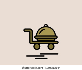 food delivery concept 2 colored line icon. Simple color element illustration. delivery concept outline symbol design from Delivery set