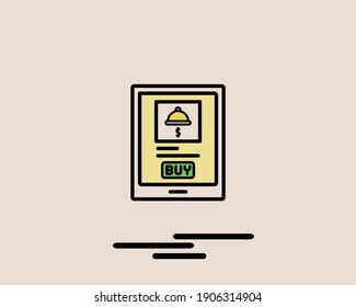 food delivery concept 2 colored line icon. Simple color element illustration. food delivery concept outline symbol design from Delivery set