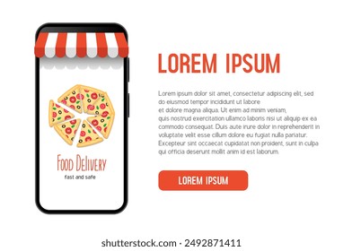 Food delivery concept. Banner for the home page of the site.