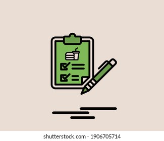 food delivery concept colored line icon