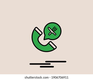 food delivery concept colored line icon