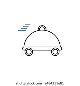 food delivery concept line icon. Simple element illustration. food delivery concept outline symbol design.