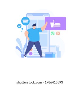 Food delivery conceptual design ilustration vector