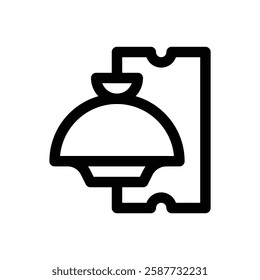 Food delivery coupon. Editable stroke vector icon.