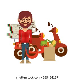 food delivery design, vector illustration eps10 graphic 