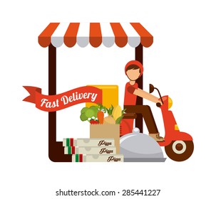 food delivery design, vector illustration eps10 graphic 