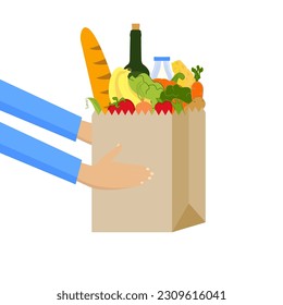 Food delivery, door to door Infographics icon. Financial news vector illustration design