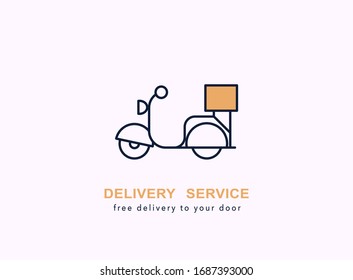 Food delivery. Flat design modern vector illustration concept.