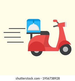 food delivery flat icon illustration vector graphic