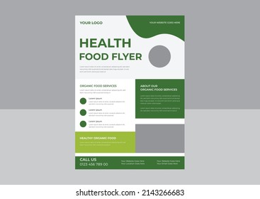 Food Delivery Flyer Pamphlet, Food Flyer For Restaurant And Fast Food Shop, Natural Food. Drawn Fresh Fruits Flyer