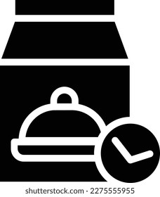 Food Delivery Glyph Icon Free