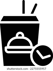 Food Delivery Glyph Icon Free