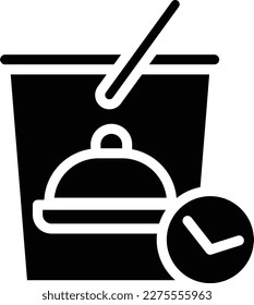 Food Delivery Glyph Icon Free