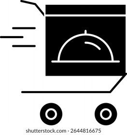 Design de ícone de vetor de glifo de entrega de alimentos