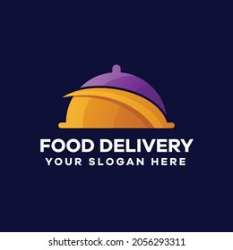 Food Delivery Gradient Logo Design