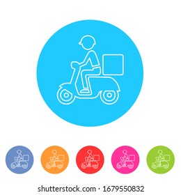 Food delivery icon flat web sign symbol logo label