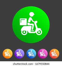 Food delivery icon flat web sign symbol logo label