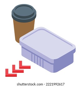 Food delivery icon isometric vector. Free shipping. Move service