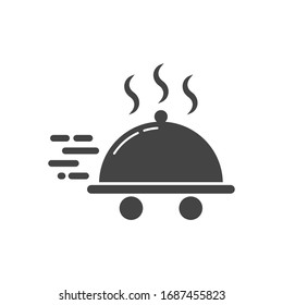 Food delivery icon. Food delivery logotype. Vector illustration in flat style. EPS 10