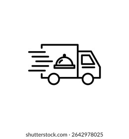 Food delivery icon outline set sign