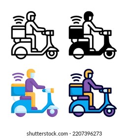 Food Delivery Icon Set Style Collection