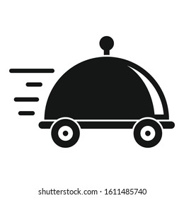 Food delivery icon. Simple illustration of food delivery vector icon for web design isolated on white background
