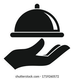 Food delivery icon. Simple illustration of food delivery vector icon for web design isolated on white background