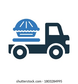 Food delivery icon, Simple vector is isolated on a white background