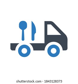 Symbol für Lebensmittellieferungen. Einfaches Vektordesign