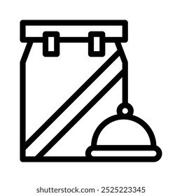 food delivery icon with style outline