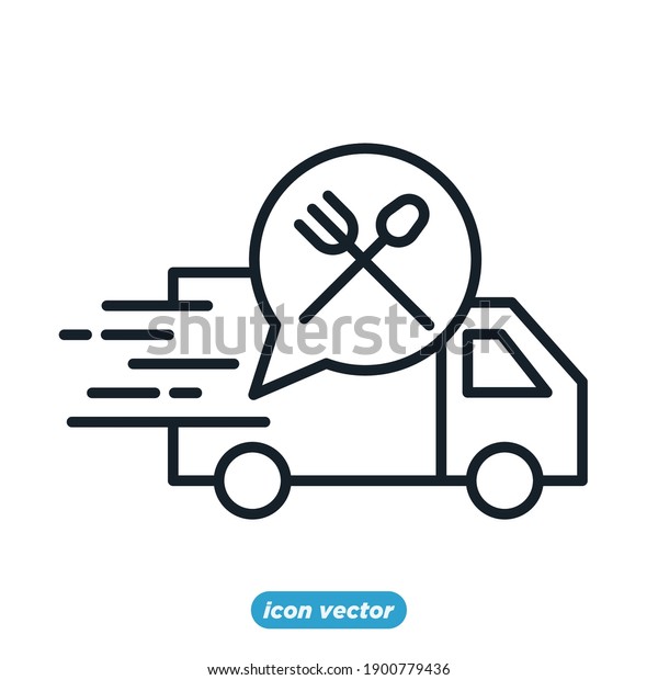 Food delivery icon template color editable.\
contactless delivering, fast food distribution symbol vector\
illustration for graphic and web\
design.