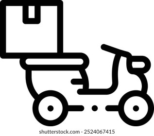 food delivery icon. Thin Linear Style Design Isolated On White Background