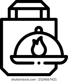 food delivery icon. Thin Linear Style Design Isolated On White Background