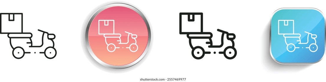 food delivery icon. Thin Linear, Regular and Button Style Design Isolated On White Background