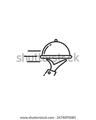 food delivery icon, vector best line icon.