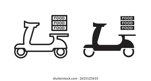Diseño de Vector de icono de entrega de alimentos. set iconos web