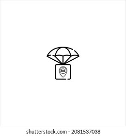 Food delivery  - icon vector icon. Editable stroke. Linear style sign for use web design and mobile apps, logo. Symbol illustration. Pixel vector graphics - Vector