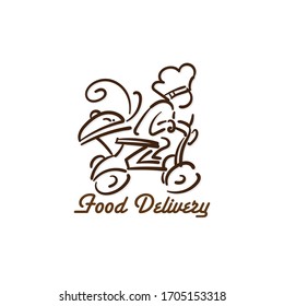 food delivery icon vector graphic element sign logo