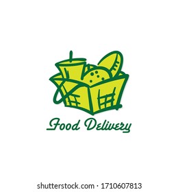 food delivery icon vector graphic element sign logo