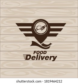 food delivery icon vector graphic element sign logo