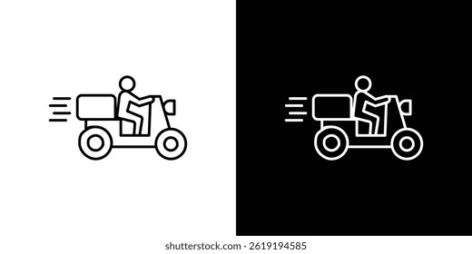 Food delivery icon. vector illustration, pictogram isolated. editable