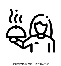 Food Delivery Icon Vector. Outline Food Delivery Sign. Isolated Contour Symbol Illustration