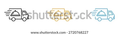Food delivery icon vector. quick and efficient meal transportation symbol. vector illustration.