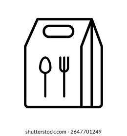 Food delivery icon vector set. Takeaway food illustration sign collection. fast food symbol or logo.