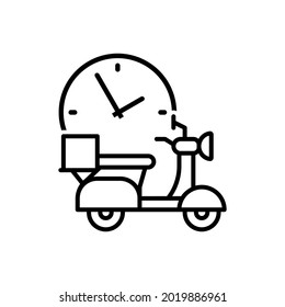 Food delivery icon vector. Takeaway food illustration sign. fast food symbol or logo.