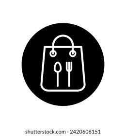 Food delivery icon vector. Takeaway food illustration sign. fast food symbol or logo.