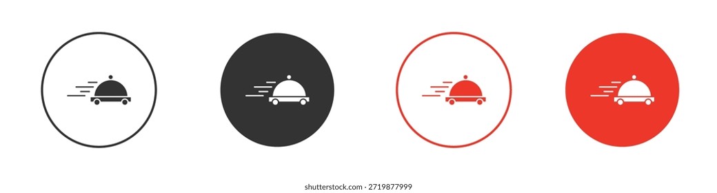 Icono de entrega de alimentos. Diseño de Vector de Web