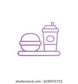food delivery icon with white background vector stock illustration