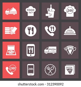 Food delivery icons